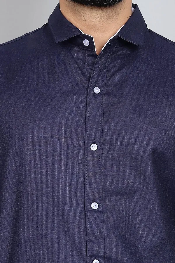 Rebelify_Men�s_Cotton_Blend_Regular_Fit_Solid_Spread_Collar_Casual_Shirt_with_Full_Sleeves,_Ideal_and_Office_Use_Blue