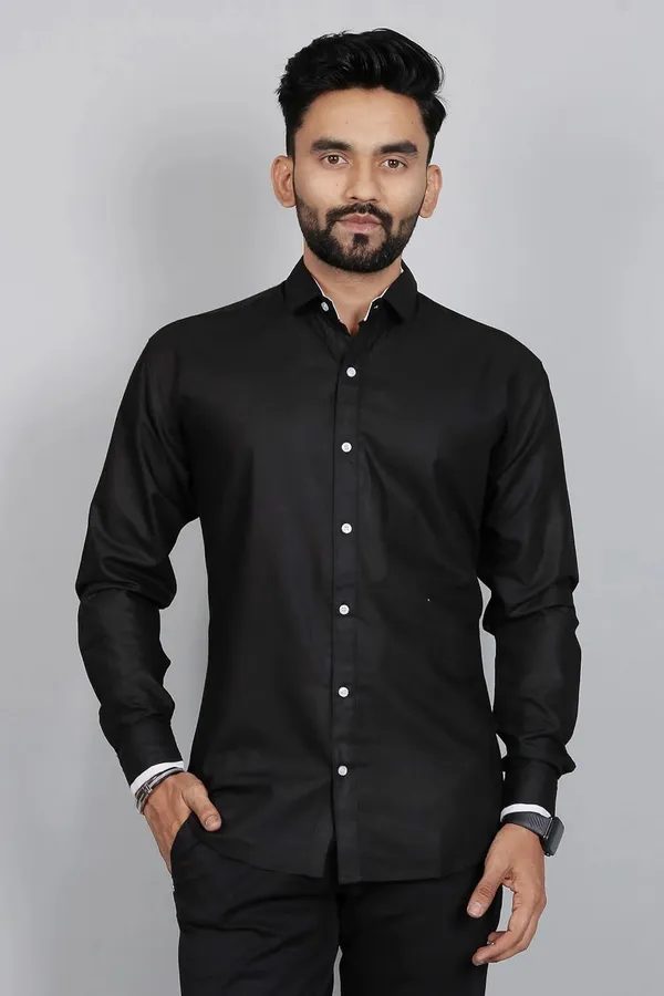 Rebelify_Men�s_Cotton_Blend_Regular_Fit_Solid_Spread_Collar_Casual_Shirt_with_Full_Sleeves,_Ideal_and_Office_Use_White