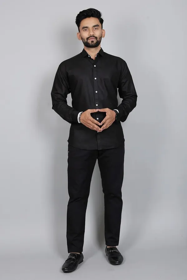 Rebelify_Men�s_Cotton_Blend_Regular_Fit_Solid_Spread_Collar_Casual_Shirt_with_Full_Sleeves,_Ideal_and_Office_Use_White