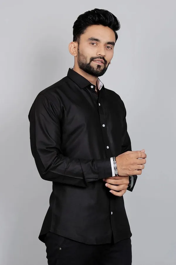 Rebelify_Men�s_Cotton_Blend_Regular_Fit_Solid_Spread_Collar_Casual_Shirt_with_Full_Sleeves,_Ideal_and_Office_Use_White