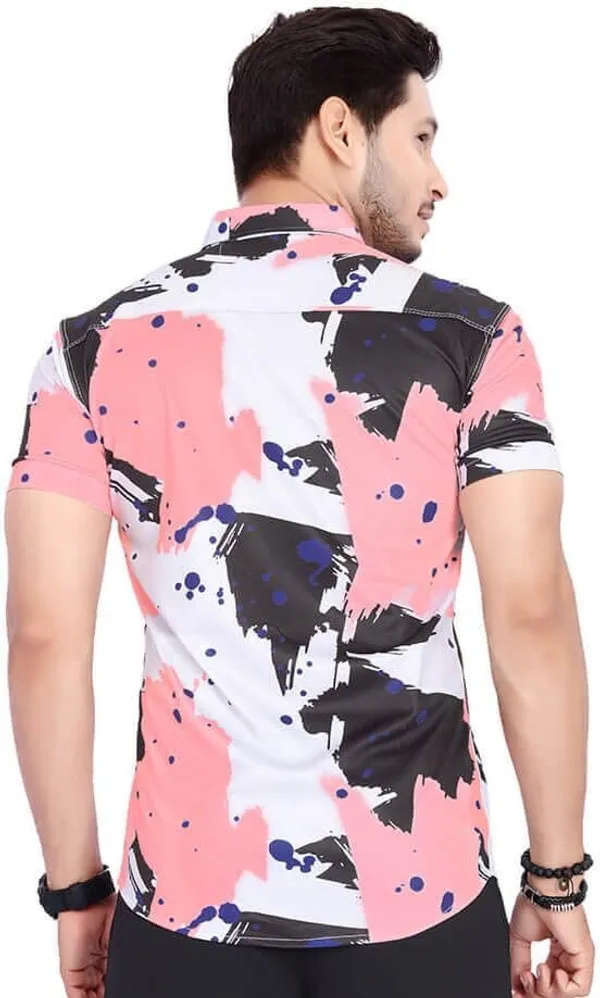 Rebelify_Men's_Lycra_Blend_Regular_Fit_Printed_with_Spread_Collar_Half_Sleeve_Casual_Shirt,_Soft_Stretchable_and_Comfortable_Shirt_for_Men_Multicolour