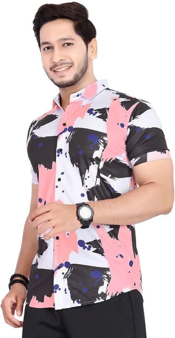 Rebelify_Men's_Lycra_Blend_Regular_Fit_Printed_with_Spread_Collar_Half_Sleeve_Casual_Shirt,_Soft_Stretchable_and_Comfortable_Shirt_for_Men_Multicolour
