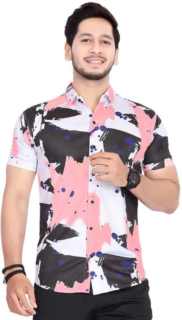 Rebelify_Men's_Lycra_Blend_Regular_Fit_Printed_with_Spread_Collar_Half_Sleeve_Casual_Shirt,_Soft_Stretchable_and_Comfortable_Shirt_for_Men_Multicolour