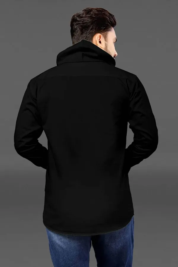Rebelify_Men�s_Cotton_Blend_Regular_Fit_Mandarin_Collar_Casual_Kurta_Shirt_with_Hooded_Design,_Full_Sleeves_Black