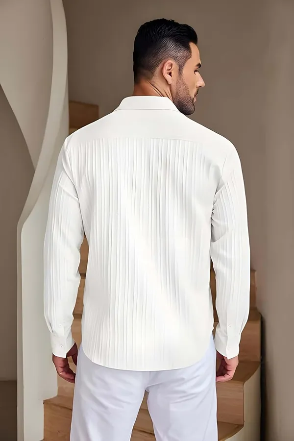 Rebelify_Men�s_Cotton_Blend_Regular_Fit_Self_Design_Casual_Shirt,_Spread_Collar_Full_Sleeve_Shirt_for_Men_Stylish_White