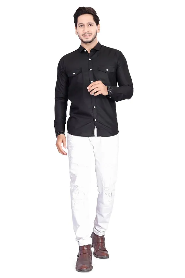 Rebelify_Double_Pocket_Men_Regular_Fit_Solid_Spread_Collar_Casual_Shirt_(X-Large,_Black)