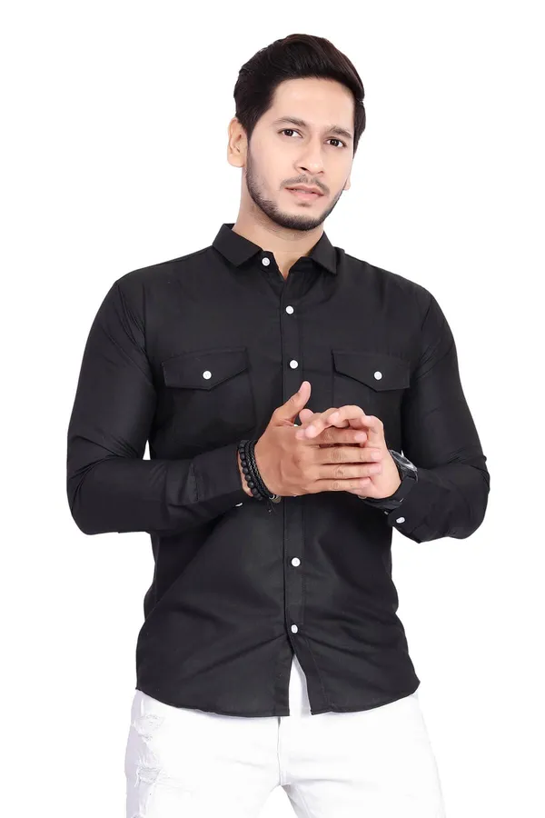 Rebelify_Double_Pocket_Men_Regular_Fit_Solid_Spread_Collar_Casual_Shirt_(X-Large,_Black)