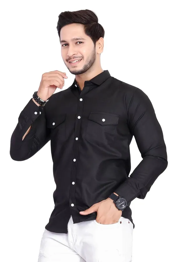 Rebelify_Double_Pocket_Men_Regular_Fit_Solid_Spread_Collar_Casual_Shirt_(X-Large,_Black)