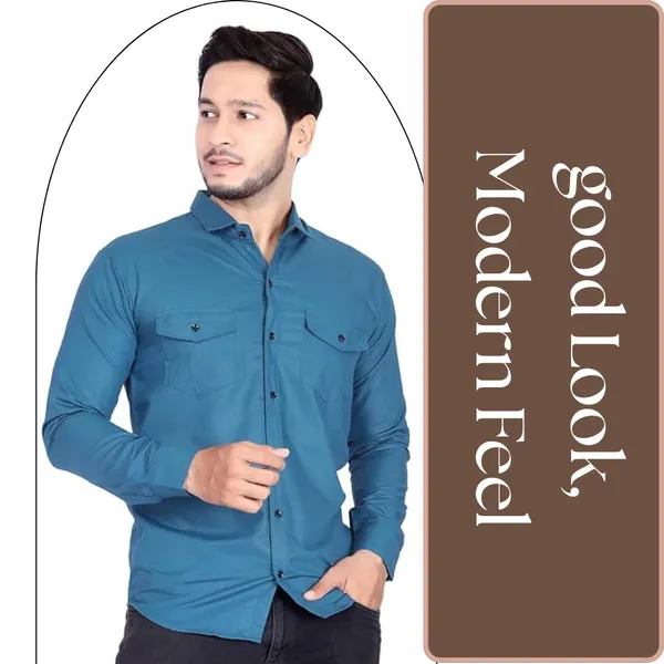 Rebelify_Men's_Cotton_Shirt_with_Pockets_Full_Sleeves_Spread_Collar_Solid_Pattern_Botton_Down_Closure_Regular_Fit_and_Standard_Length