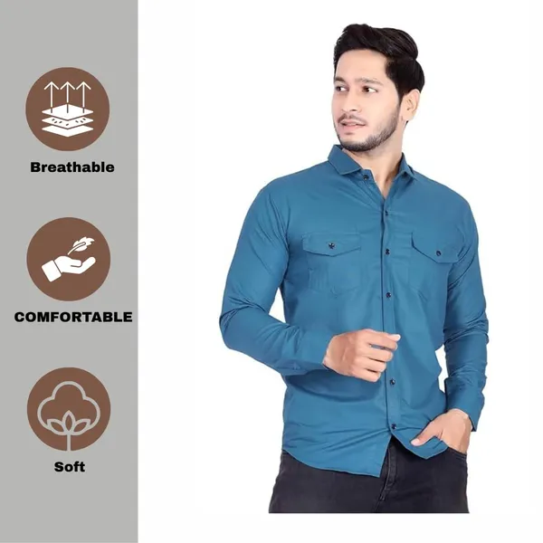Rebelify_Men's_Cotton_Shirt_with_Pockets_Full_Sleeves_Spread_Collar_Solid_Pattern_Botton_Down_Closure_Regular_Fit_and_Standard_Length