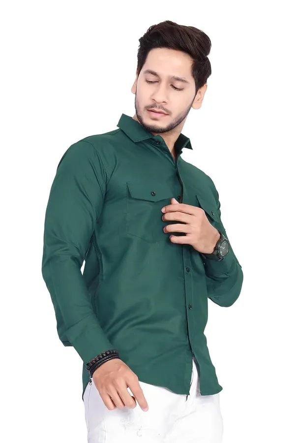 Rebelify_Double_Pocket_Men_Regular_Fit_Solid_Spread_Collar_Casual_Shirt_(X-Large,_Green)