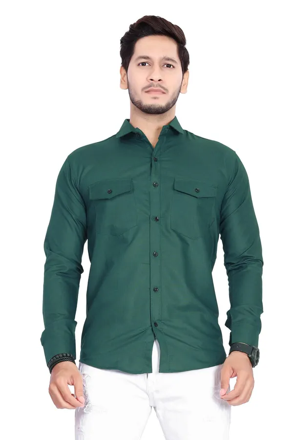 Rebelify_Double_Pocket_Men_Regular_Fit_Solid_Spread_Collar_Casual_Shirt_(X-Large,_Green)