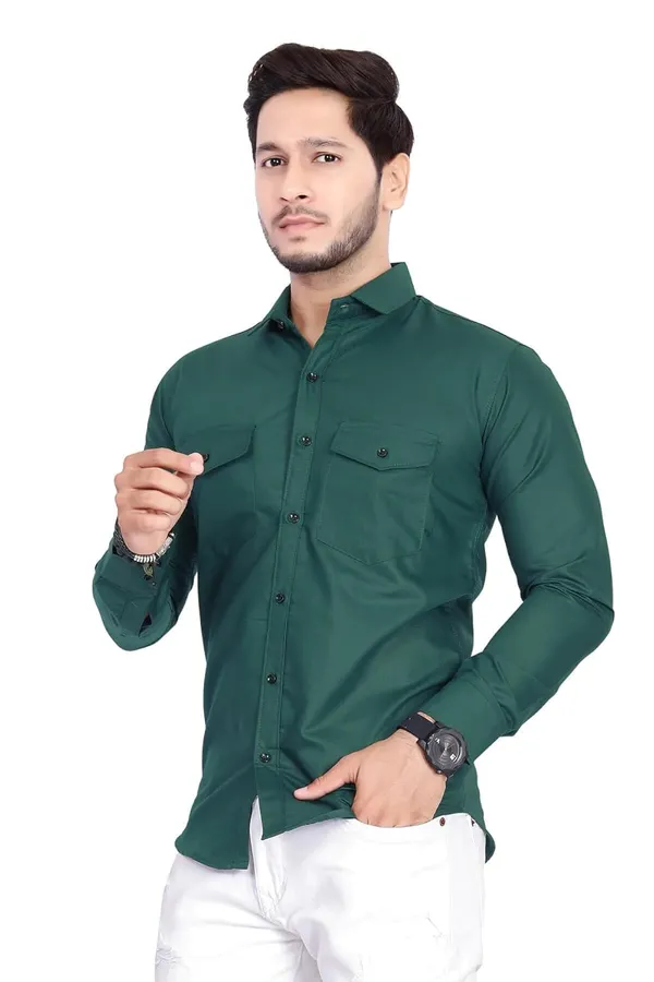 Rebelify_Double_Pocket_Men_Regular_Fit_Solid_Spread_Collar_Casual_Shirt_(X-Large,_Green)