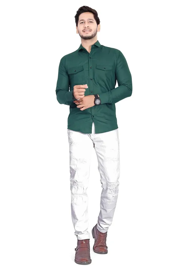 Rebelify_Double_Pocket_Men_Regular_Fit_Solid_Spread_Collar_Casual_Shirt_(X-Large,_Green)
