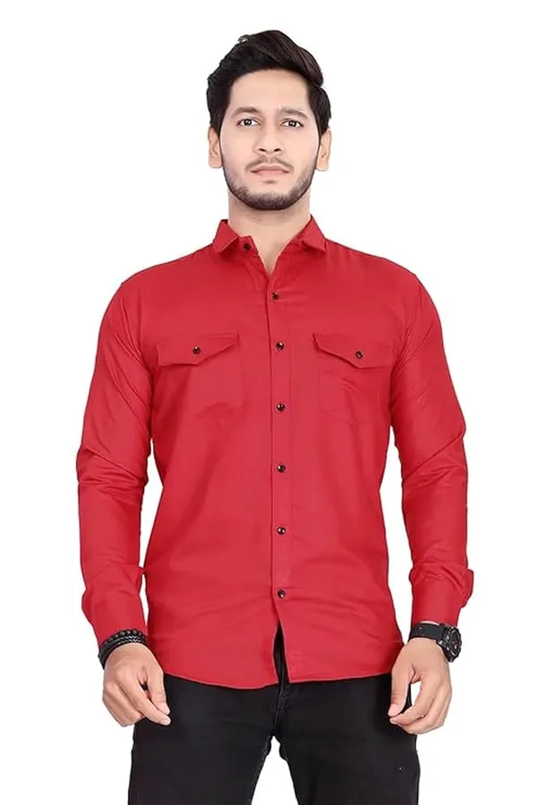 Rebelify_Double_Pocket_Men_Regular_Fit_Solid_Spread_Collar_Casual_Shirt_(X-Large,_Red)
