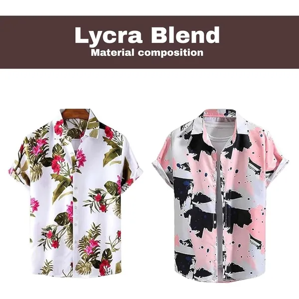 Rebelify_Men's_Lycra_Bland_Shirt_with_Half_Sleeves_Button_Down_Closure_Round_Collar_Neck_Printed_Pattern_Relaxed_Fit_and_Standard_Length_Red,_Pink