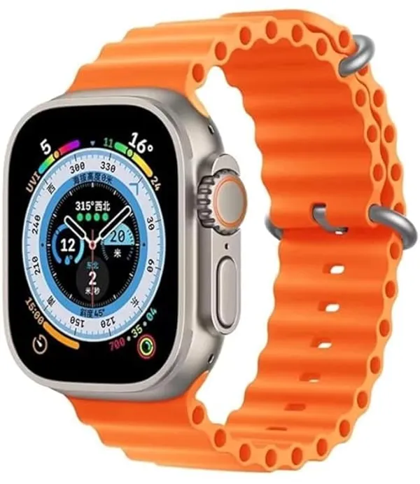 _S8_Ultra_1.89"_Amoled_Display,_Bluetooth_Calling,_Stress_Monitor|15_Sports_Modes_Android_Smart_Watch_|Metallic_Build,_Intelligent_Gesture_Control,_4G_Sim_Supported_|1Gb_Ram,_16_Gb_Storage_(Orange)_Air_Pord.2_Free_With_Utra_Watch