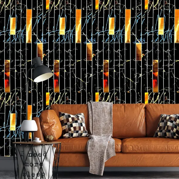_3D_Pe_Foam_Stunning_Brick_Wallpaper_Panels_Sticker,_Easy_Installation_&_Removal,_Easy_Cleaning_For_Home_Hotel_Living_Room_Bedroom_Cafe_Decor.(30_X_60_Cm)_(Black_Marble_Gold_Striped,_5)