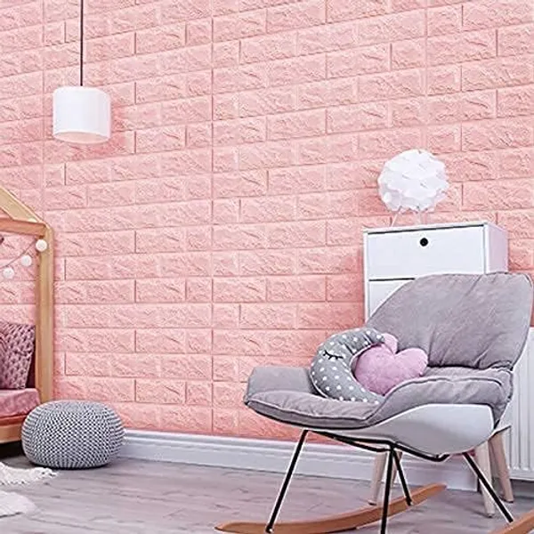 _3D_Design_Wallpaper_For_Walls,_Self_Adhesive_Pe_Foam_Brick_Design_Stickers/Diy_For_Wall_For_Living_Room_Decor_Home,_Hotel,_Bedroom_Cafe_(70_X_77Cm,_Appx._5.8Sq_Feet)_(Pink_Brick,_15)