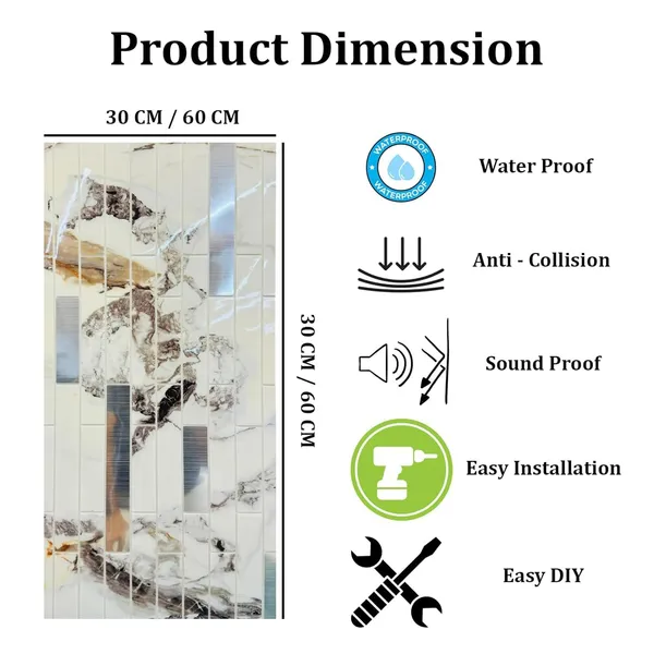 _3D_Pe_Foam_Stunning_Brick_Wallpaper_Panels_Sticker,_Easy_Installation_&_Removal,_Easy_Cleaning_For_Home_Hotel_Living_Room_Bedroom_Cafe_Decor.(30_X_60_Cm)_(White_Marble_Silver_Striped,_5)