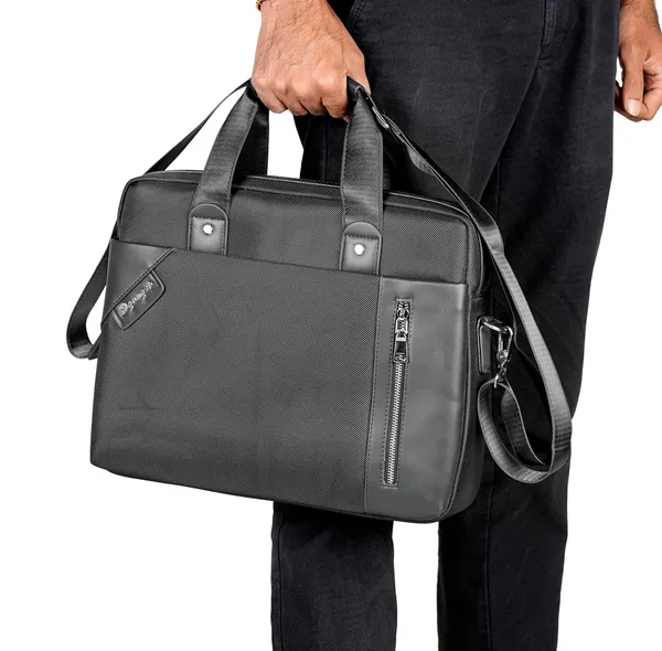 _Professional_Office_Laptop_Bag_For_Men,_15.6_Inch_Faux_Leather_Durable_Office_Use_Laptop_Briefcase_Shoulder_Sling_Formal_Executive_Messenger_Bags_For_Men._(Black)