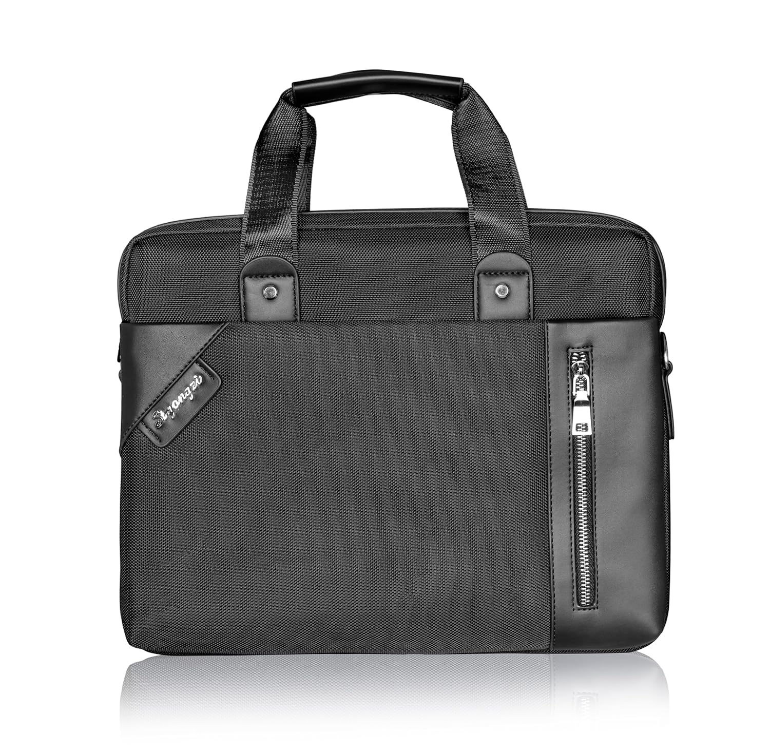 _Professional_Office_Laptop_Bag_For_Men,_15.6_Inch_Faux_Leather_Durable_Office_Use_Laptop_Briefcase_Shoulder_Sling_Formal_Executive_Messenger_Bags_For_Men._(Black)