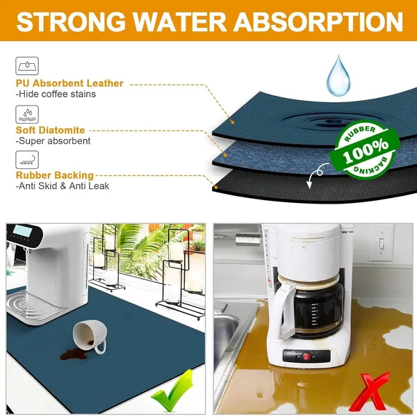 New_Dish_Drying_Mat_For_Kitchen_Water_Absorbent_Mat_Drying_Mat_For_Kitchen_Utensils_Large_Dry_Mat_For_Kitchen_Utensils_Drying_Mat_Water_Absorbent_Mats_For_Kitchen_Items_(Blue_30_X_40_Cm)