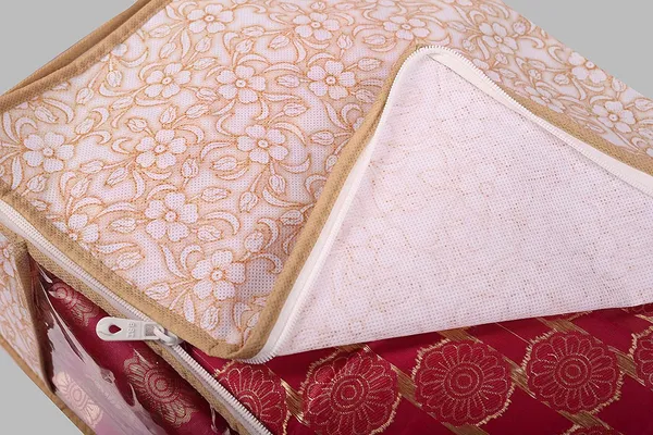 Pack_Of_5_Saree_Cover_Non_Woven_Fabric_Clothes_Organiser_For_Wardrobe_With_Transparent_Window_&_Zip_Clothes_Storage_Bag_For_Lehenga,_Suit,_Dress_Saree_Packing_Covers_(Pack_Of_5,_Beige)