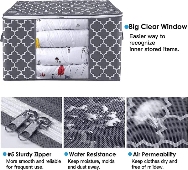 Pack_Of_25_Saree_Cover_Non_Woven_Fabric_Clothes_Organiser_For_Wardrobe_With_Transparent_Window_&_Zip_Clothes_Storage_Bag_For_Lehenga,_Suit,_Dress_Saree_Packing_Covers_For_Clothes_(Pack_Of_25,_Grey)
