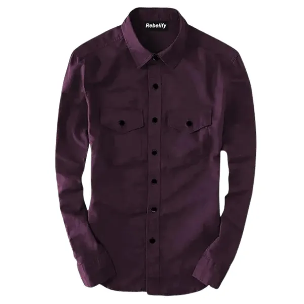 Rebelify_Men's_Cotton_Blend_Shirt_with_Pockets_Full_Sleeves_Collared_Neck_Solid_Pattern_Botton_Down_Closure_Regular_Fit_and_Standard_Length_Purple