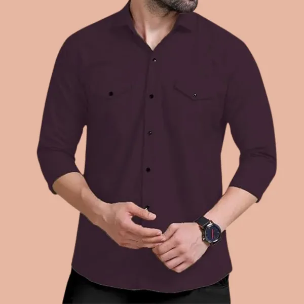 Rebelify_Men's_Cotton_Blend_Shirt_with_Pockets_Full_Sleeves_Collared_Neck_Solid_Pattern_Botton_Down_Closure_Regular_Fit_and_Standard_Length_Purple