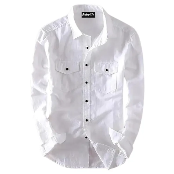 Rebelify_Men's_Cotton_Blend_Shirt_with_Pockets_Full_Sleeves_Collared_Neck_Solid_Pattern_Botton_Down_Closure_Regular_Fit_and_Standard_Length_White