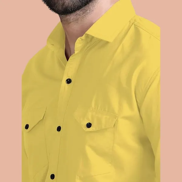 Rebelify_Men's_Cotton_Blend_Shirt_with_Pockets_Full_Sleeves_Collared_Neck_Solid_Pattern_Botton_Down_Closure_Regular_Fit_and_Standard_Length_Yellow