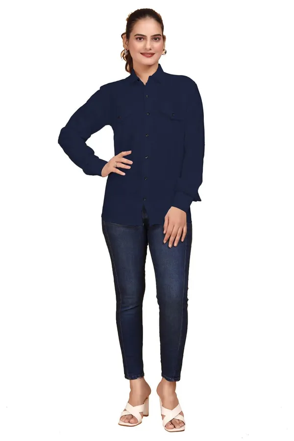 Rebelify_Women_Double_Pocket_with_Flap_Cotton_Casual_Shirt