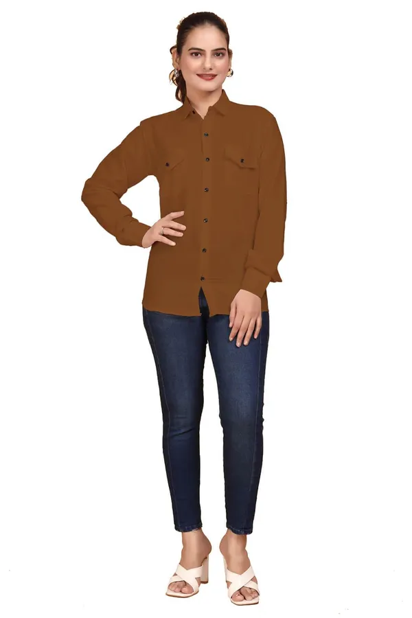 Rebelify_Women_Double_Pocket_with_Flap_Cotton_Casual_Shirt