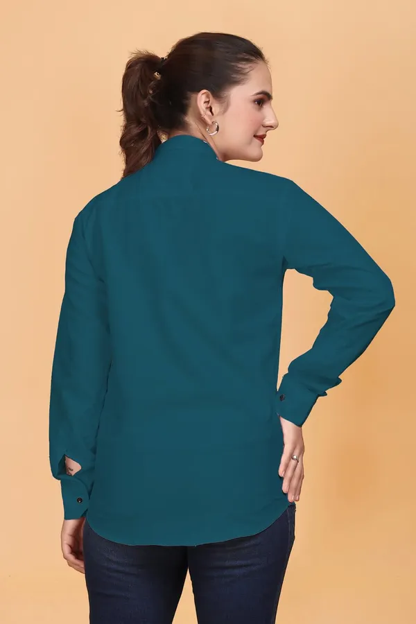 Rebelify_Women_Double_Pocket_with_Flap_Cotton_Casual_Shirt