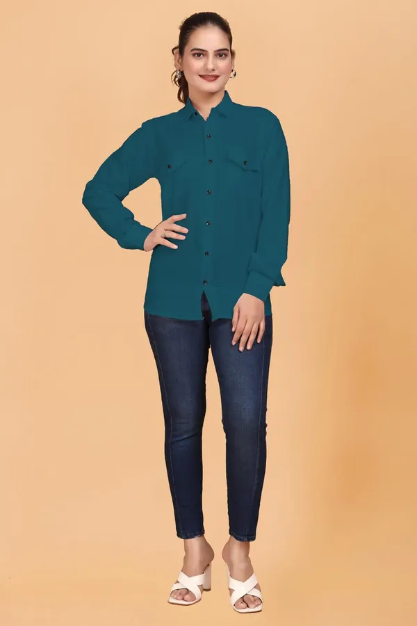 Rebelify_Women_Double_Pocket_with_Flap_Cotton_Casual_Shirt