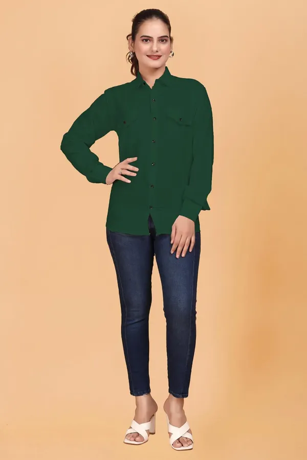 Rebelify_Women_Double_Pocket_with_Flap_Cotton_Casual_Shirt