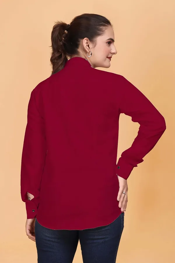 Rebelify_Women_Double_Pocket_with_Flap_Cotton_Casual_Shirt