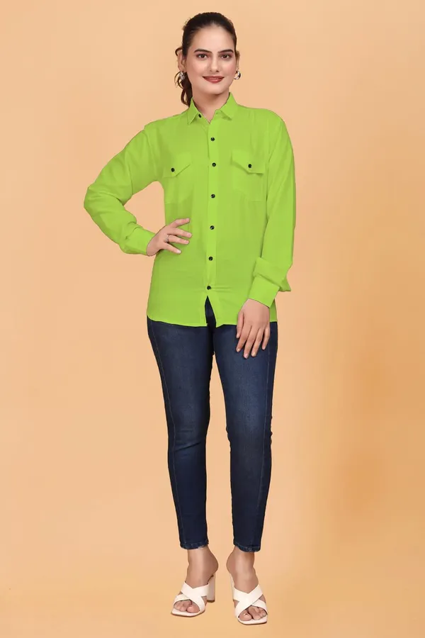 Rebelify_Women_Double_Pocket_with_Flap_Cotton_Casual_Shirt