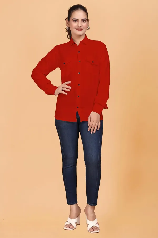 Rebelify_Women_Double_Pocket_with_Flap_Cotton_Casual_Shirt