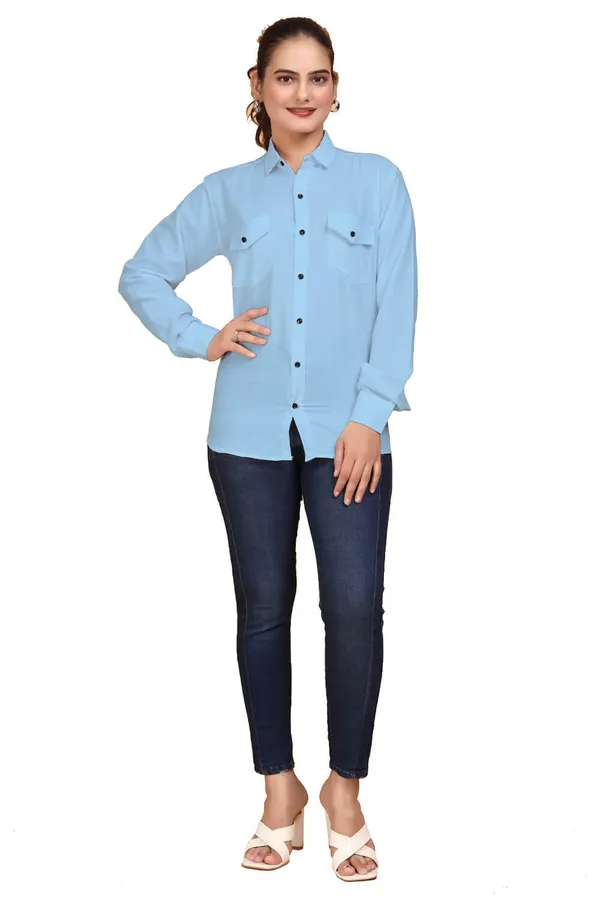 Rebelify_Women_Double_Pocket_with_Flap_Cotton_Casual_Shirt