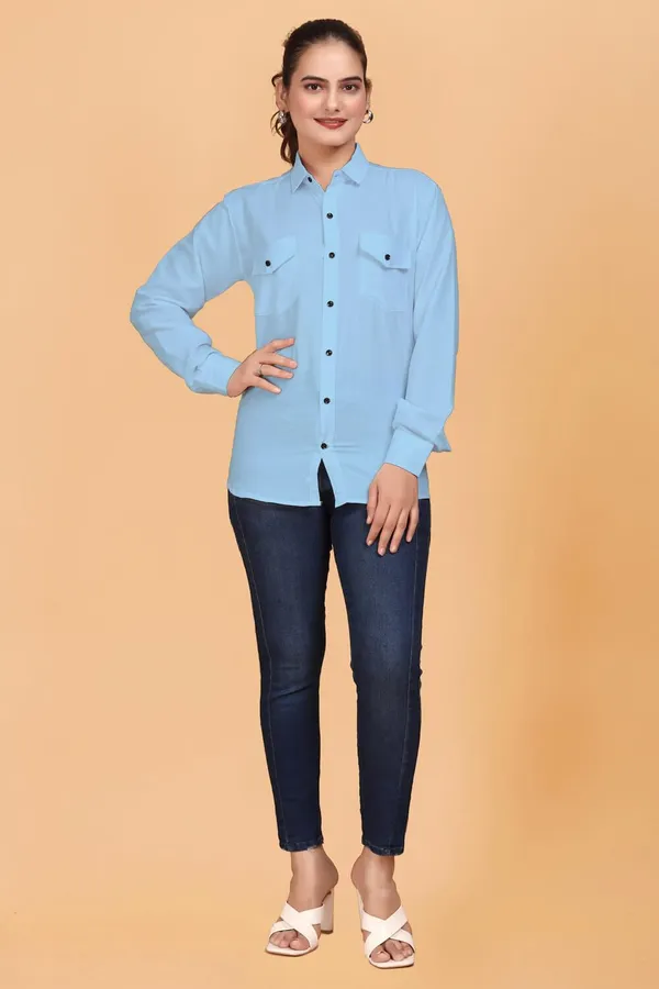 Rebelify_Women_Double_Pocket_with_Flap_Cotton_Casual_Shirt