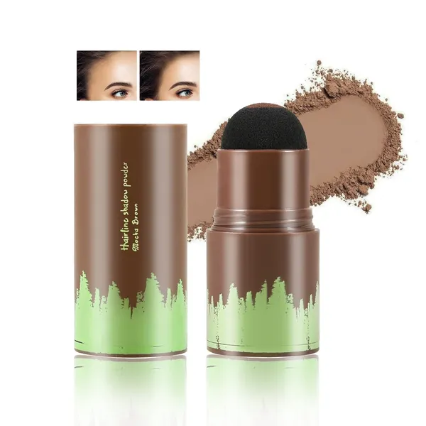 _Hairline_Powder_Stick,Hair_Shadow_Powder_Root_Touch_Up_Powder,_Waterproof_Hair_Shading_Sponge_Pen_Hair_Filler_Powder_For_Cover_Gray_Hair_Root,_Hair_Touch-Up,_Thin_Hair_(Brown,_4_Gram)