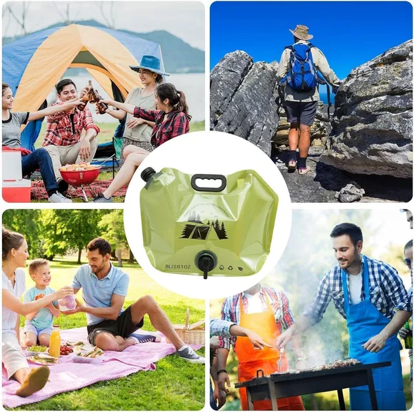 _8_Liter_Folding_Water_Storage_Bag_Pouch_For_Cycling,_Picnic,_Outdoor_Camping,_Road_Trip,_Traveling_Water_Carrier_Supplies_Bag_And_Container_8L_Drinking_Water_Container_Tank_(Multicolour)