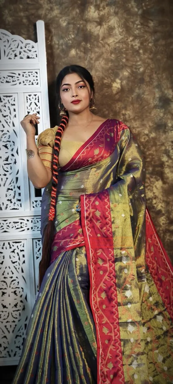 Green_&_Purple_Premium_Handloom_Tissue_Saree_For_Women
