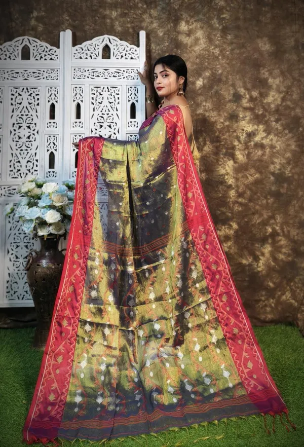 Green_&_Purple_Premium_Handloom_Tissue_Saree_For_Women