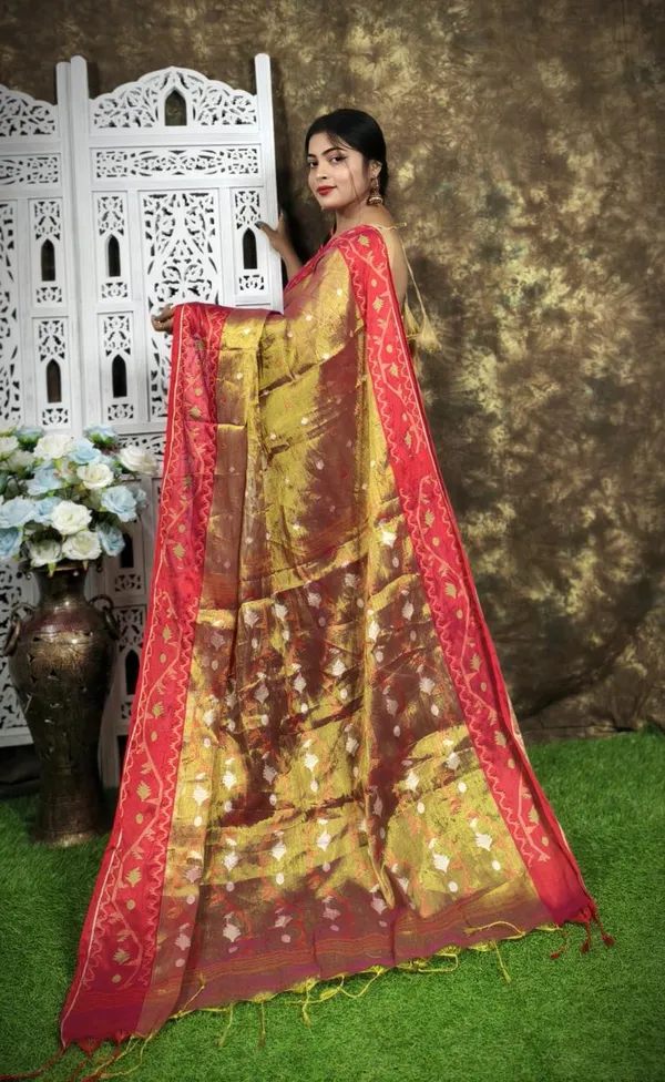Maroon_Premium_Handloom_Tissue_Saree_For_Women