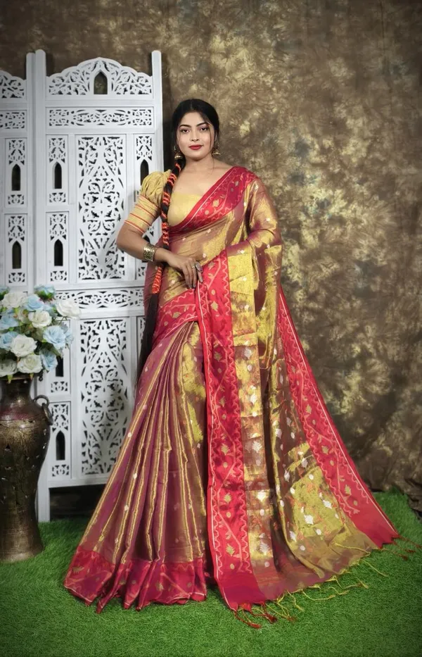 Maroon_Premium_Handloom_Tissue_Saree_For_Women