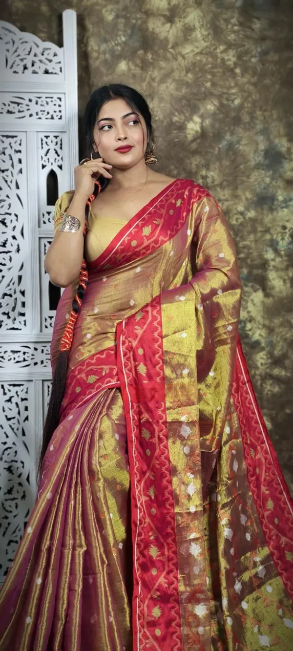 Maroon_Premium_Handloom_Tissue_Saree_For_Women
